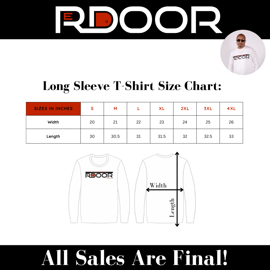 New "Covered By The Blood" Exodus 12:7 Unisex RedDoor White Long Sleeve T-shirt (Pre-Order)